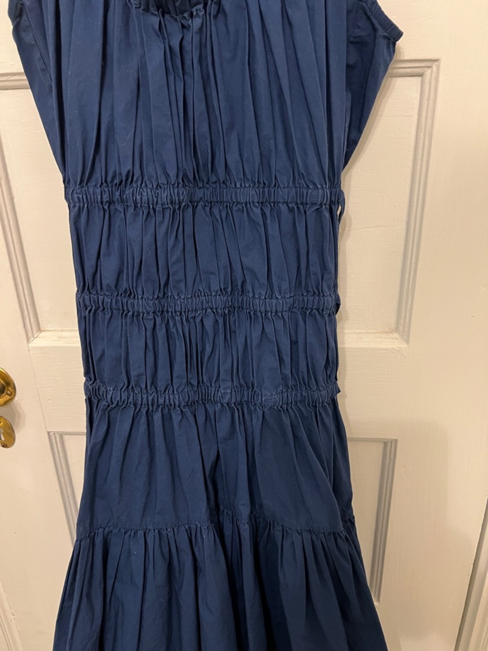 Eudon Choi Navy Blue Mini Dress with Gathered Details - Picture 6 of 10